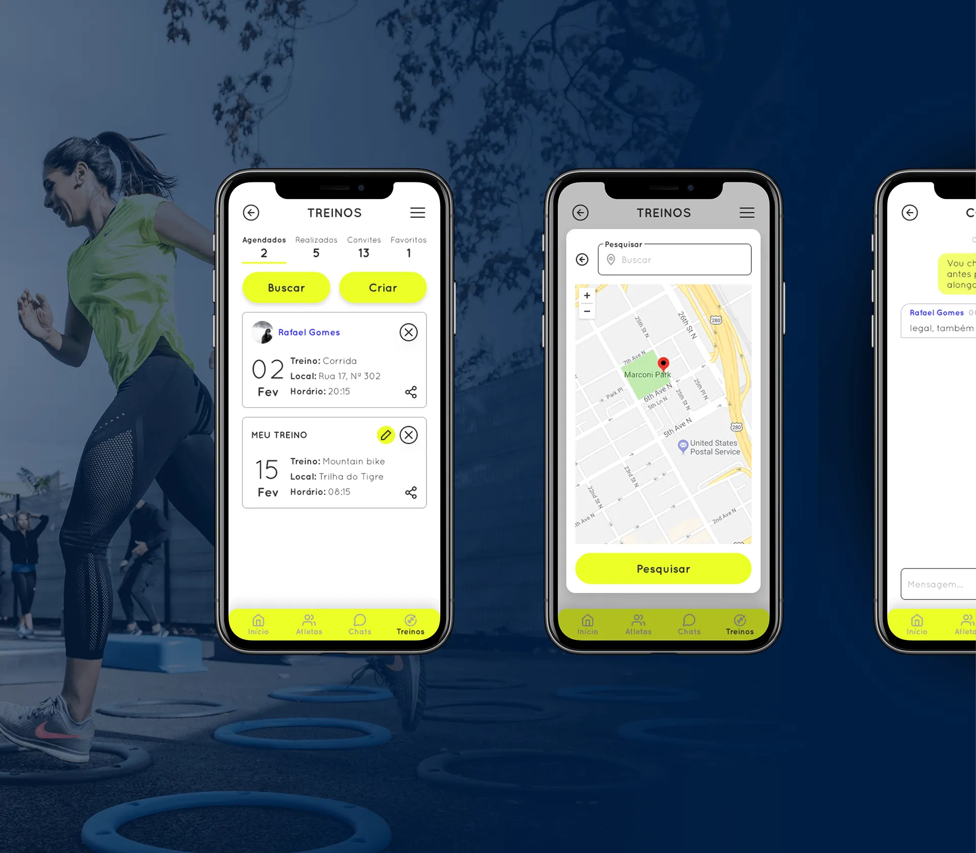 imagem com mockups do projeto Akva App